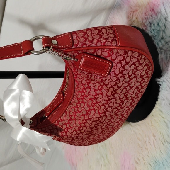 FIRM! Auth Coach Y2K Mini Signature Mini C Print Demi Vintage Shoulder/Handbag - Picture 2 of 15